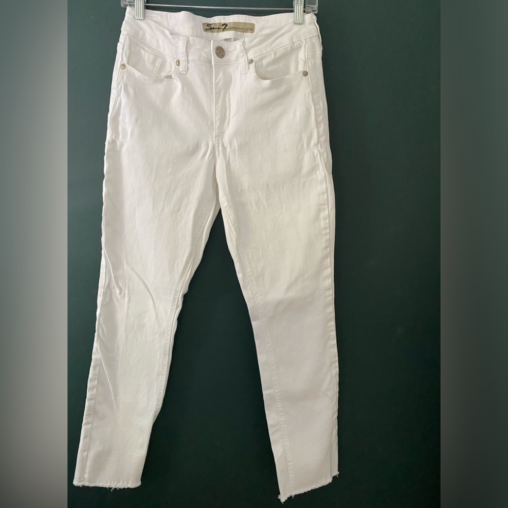 Seven7 Women's Straight Leg Jeans - White
